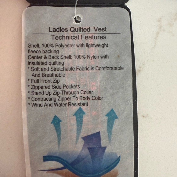 NWT- The Weather Apparel Co ladies Light Blue Quilted Vest- Sz small - Picture 3 of 6